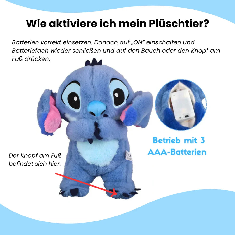 Atmender Stitch - Plüschtier für Kids & Erwachsene