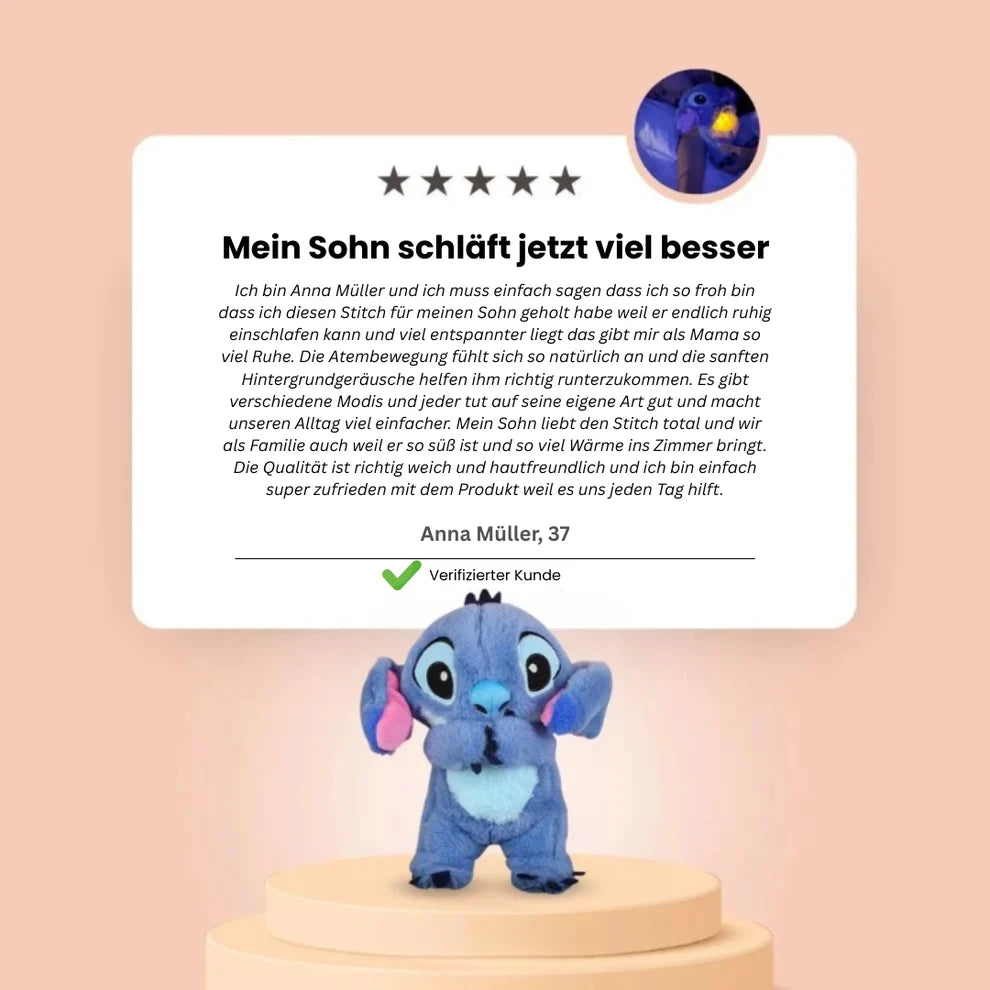 Atmender Stitch - Plüschtier für Kids & Erwachsene