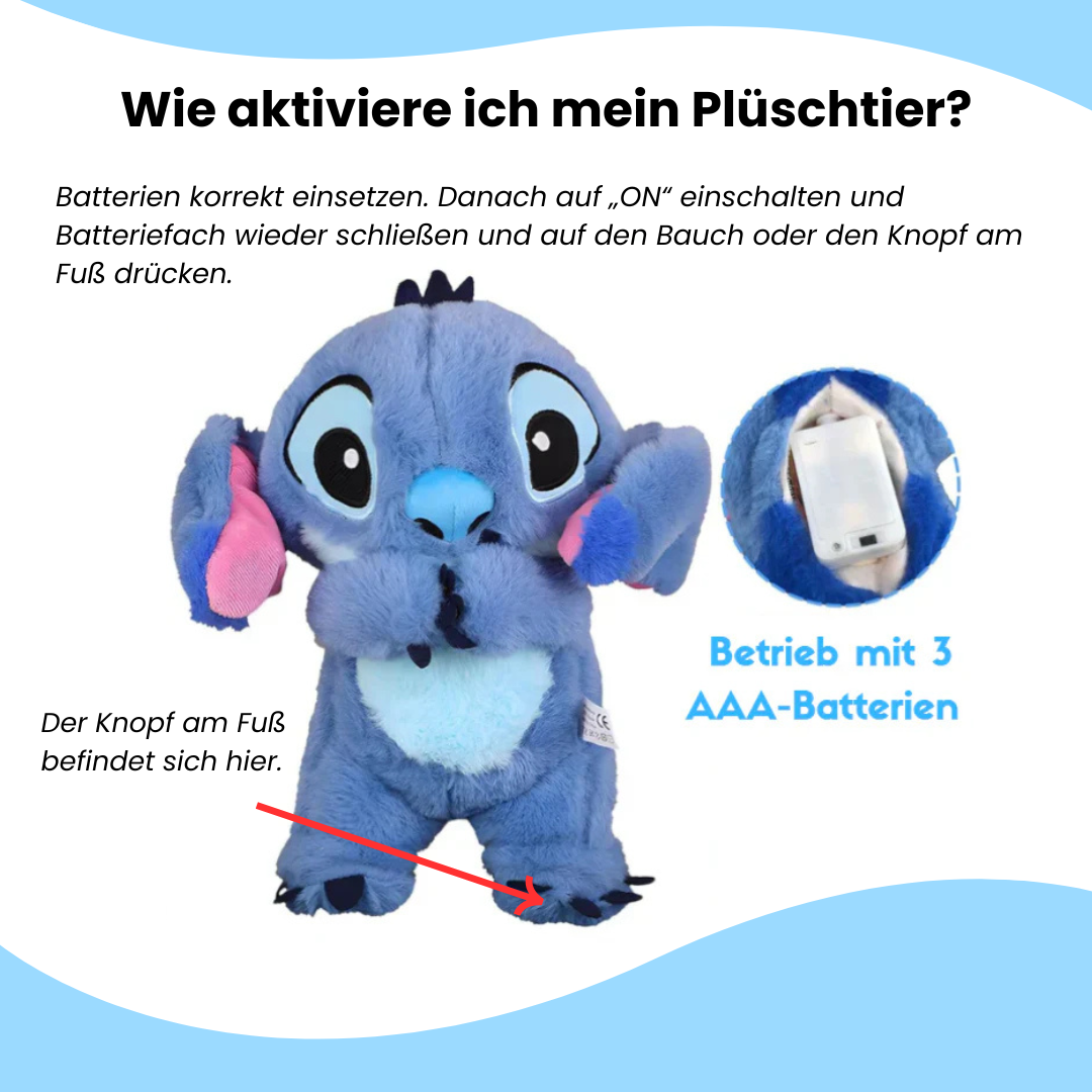 Atmender Stitch - Plüschtier für Kids & Erwachsene