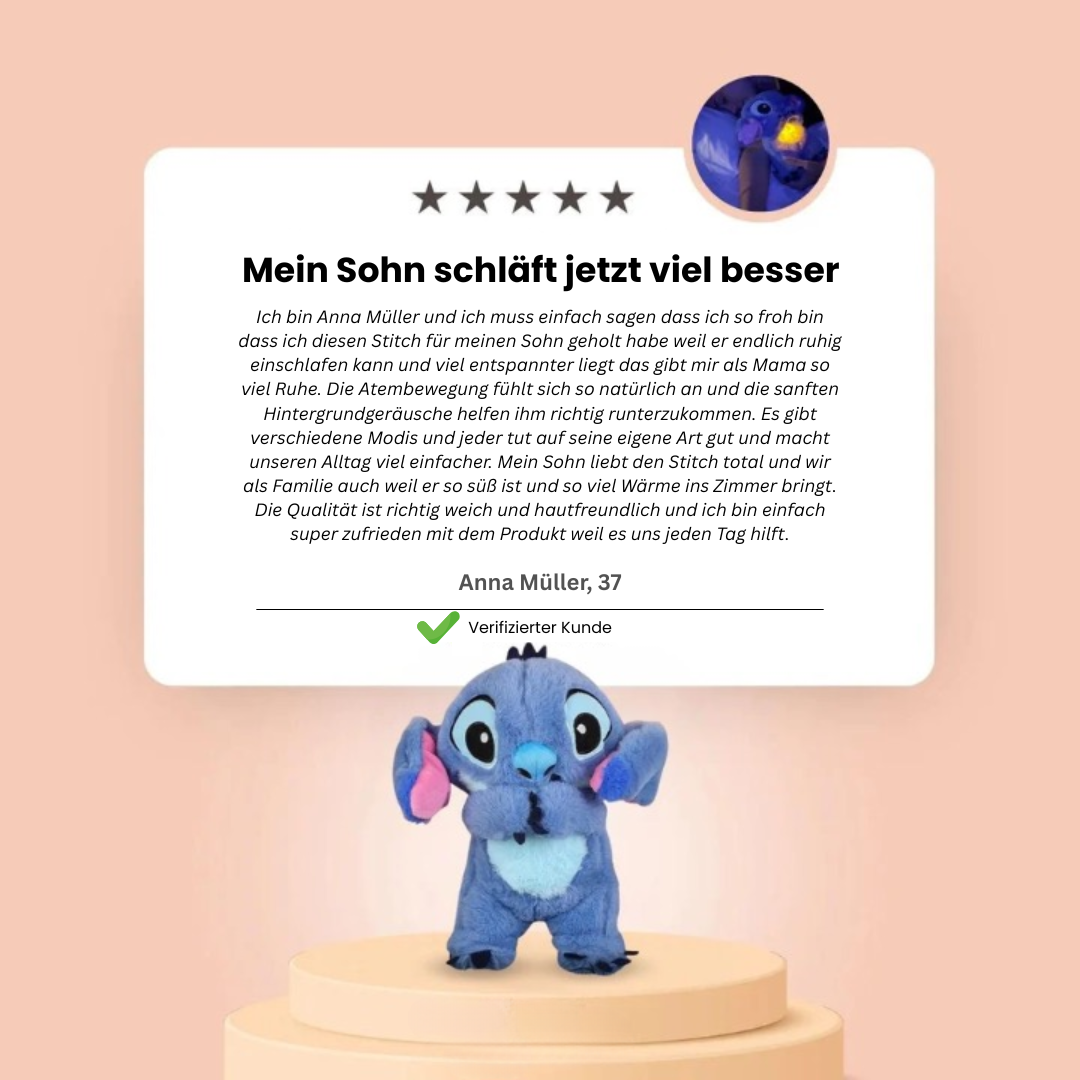 Atmender Stitch - Plüschtier für Kids & Erwachsene